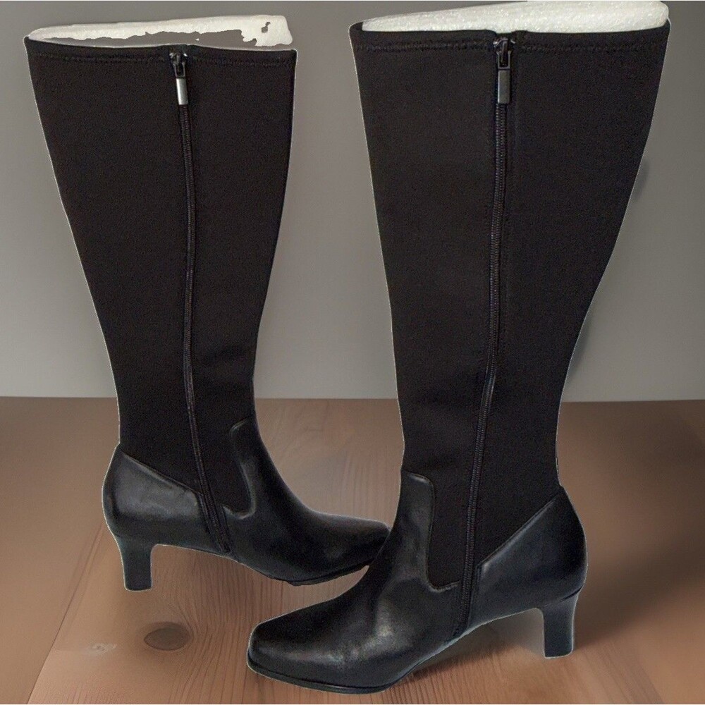 NIB Womens Trotters Jaxson Tall Stretch Calf Boots Heel Sz 8 W